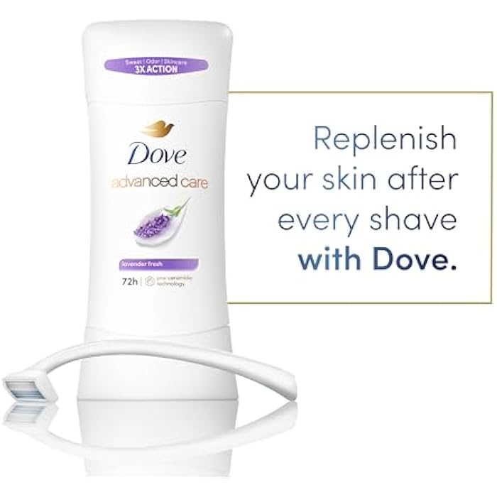 Dove Advanced Care Antiperspirant Deodorant Stick Lavender Fresh for Helping Repair Skin Barrier After Shaving, with 72-Hour Sweat & Odor Protection, 2.6 oz - Image 4